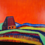 Acryl schilderij, Maya Wildevuur, Texel, 2001